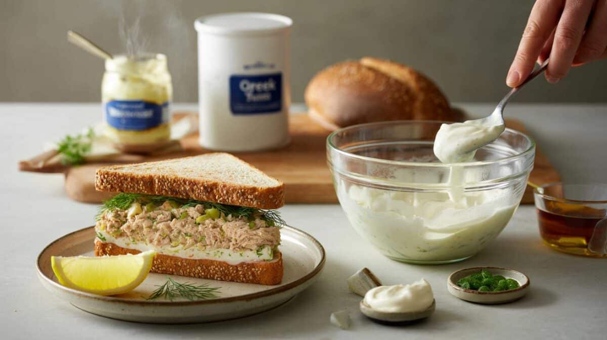 Brits, are you wasting 120 calories at lunch? Swap mayo for 2 tbsp Greek yoghurt in your tuna sarnie